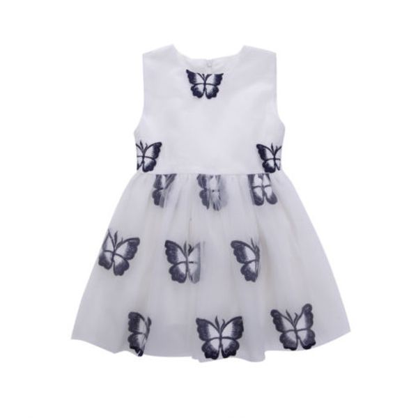 

toddler kids baby girl butterfly print sleeveless tutu tulle dress princess wedding lace party ball gown summer dresses vestidos