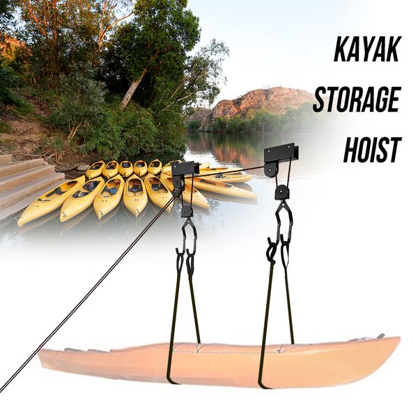 2019 Outdoor Water Sports Kayak Storage Hoist Garage Ceiling Mount
