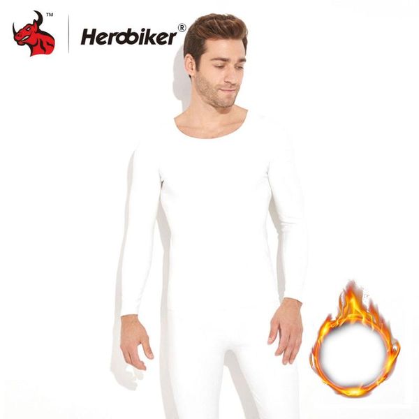 

new men fleece lined thermal underwear set winter elastic motorcycle skiing warm long johns shirts & bottom suit 4 color