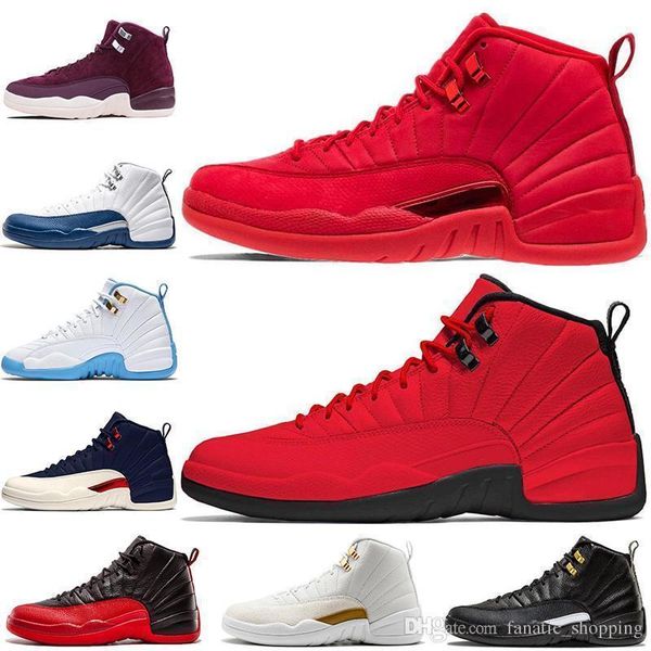 

new gym red 12 12s mens basketball shoes bulls bordeaux flu game college navy taxi the master playoffs psny michigan sports sneakers 7-13