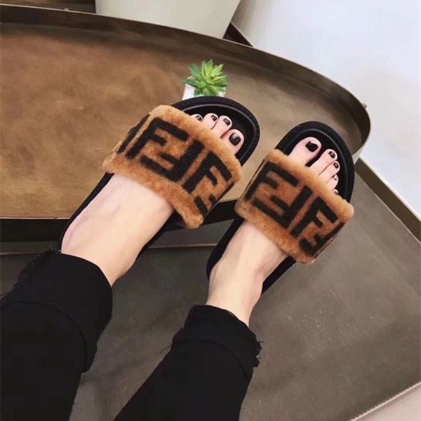 

New arrival woman fur lipper point head lide brown lide andal women oft comfortable real leather hoe woman luxury