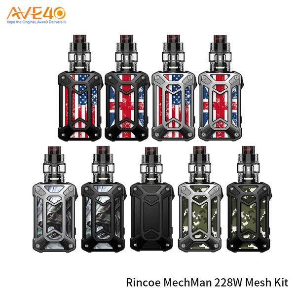 

Original Rincoe Mechman 228W Kit with Rincoe Mechman Mesh Tank Power by Dual 18650 Battery v Coilart Lux