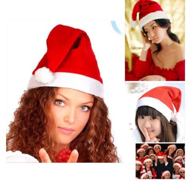 

christmas santa claus hats red and white cap party hats for santa claus costume christmas decoration for kids christmas hat dhl free