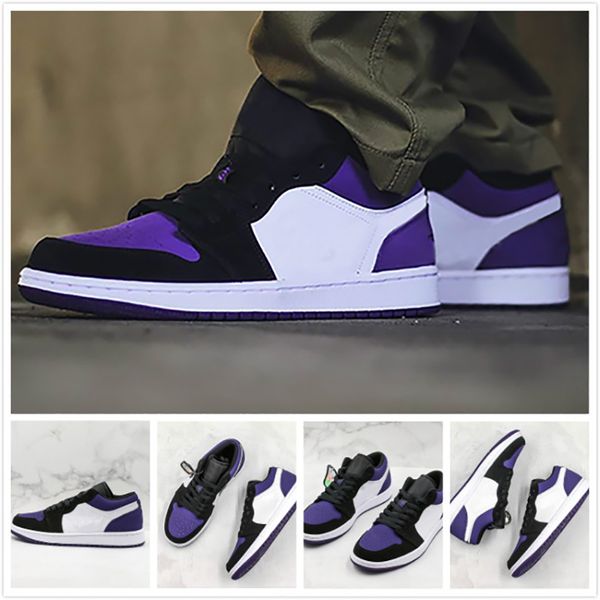 

1s low jumpman 1s black toe purple toe basketball shoes designer sneakers classic fashion sport shoes