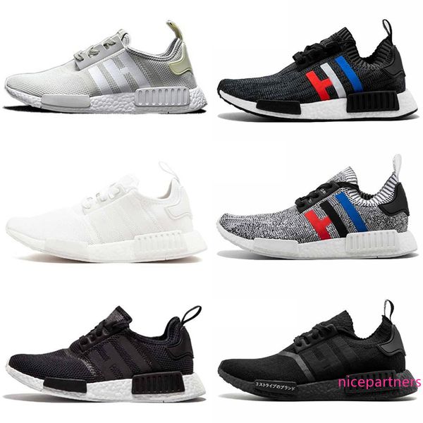 

with nmd _r1 primeknit runner 2019 running shoes s79162 s75234 black gray blue men women shoes fashion sneakers with