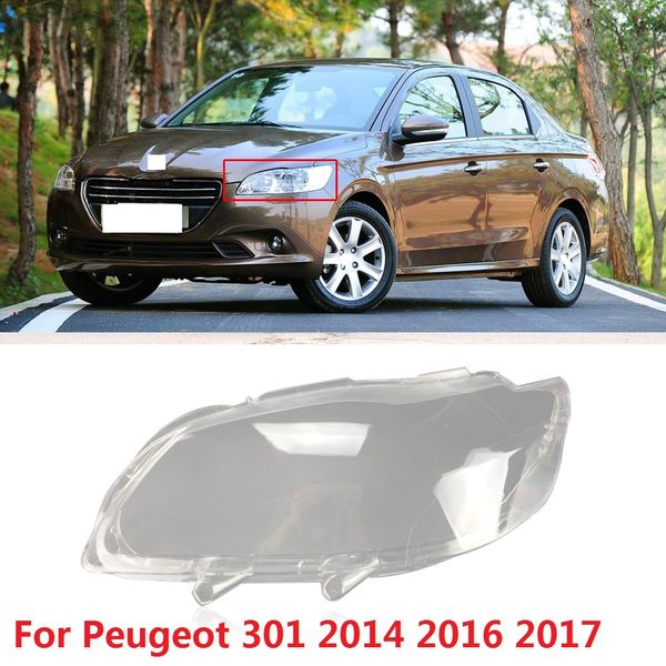 

capqx 1pcs for 301 2014 2016 2017 front headlamp lamp cover lampshade headlight waterproof head light shade shell