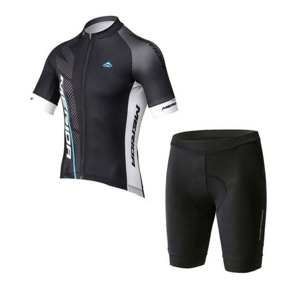 

merida quick dry cycling jersey summer short sleeve set mtb bike cycling clothing ropa maillot ciclismo racing bicycle clothes, Black;blue