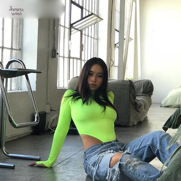 

сексуальная боди тощий женская мода с длинным рукавом высокая шея твердые стрейч новые дамы повседневная купальник тела топы, Black;white