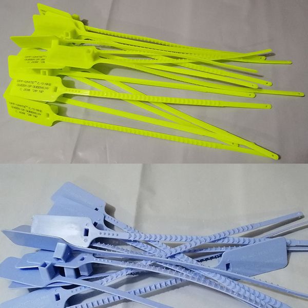 

Off Shoe Zip Tie Blue Yellow Strap OW Tag Plastic Buckle Virgial C.2018