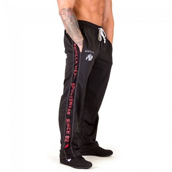 Pantaloni da uomo 2022 Pantaloni da uomo indossati a rete Pantaloni sportivi di marca da allenamento allentati dritti e traspiranti Palestre da uomo Fitness Bodybuilding