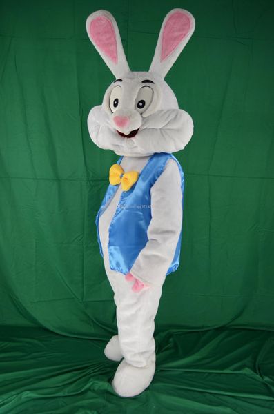 2018 Vendita calda costume della mascotte del coniglietto di Pasqua vestito operato animali divertenti insetti coniglietto mascotte costume della mascotte del coniglio di taglia adulta