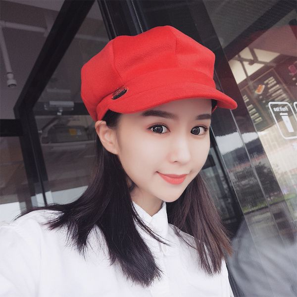 

lady spring winter berets hat solid color hat women wool vintage berets solid color caps female bonnet warm walking cap, Blue;gray
