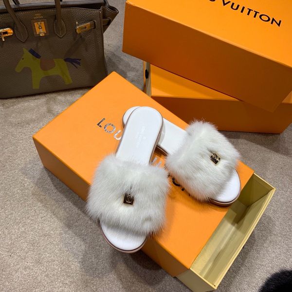 

indoor household soft bottom slippers bathroom bath non-slip couple wear sandals and slippers female summer home mink fur upper03, Black