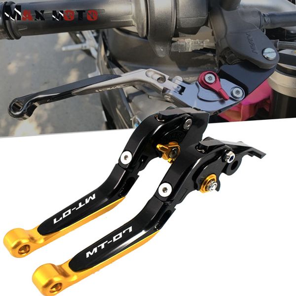 

for yamaha mt-07 mt 07 mt07 fz-07 fz07 2014 2015 2016 2017 2018 motorcycle folding extendable brake clutch levers logo mt-07