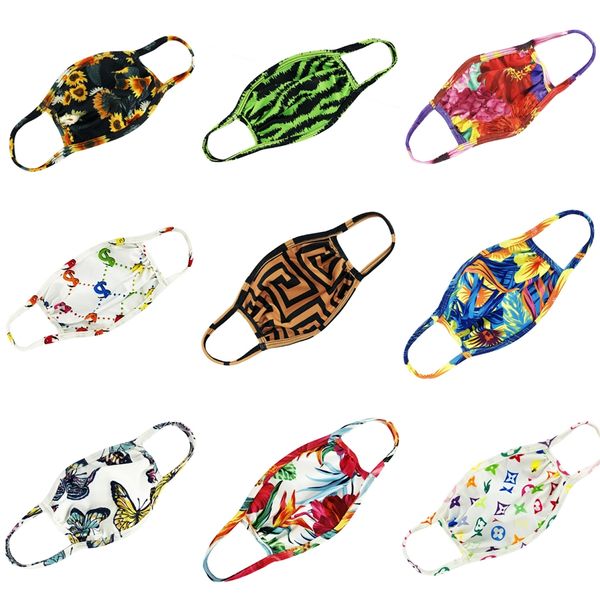 

designer printed face masks 3 layers non woven dustproof mask facial protective er masks set mouth mask face mask #299, Black