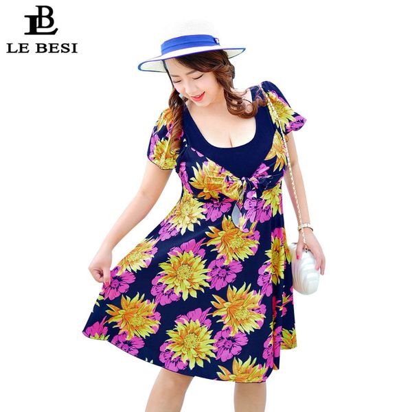 

lebesi матери one piece купальник плюс размер женщины юбка купальники 3xl-7xl 110кг купальный костюм для печати цветочные monokini bodysuit, White;black