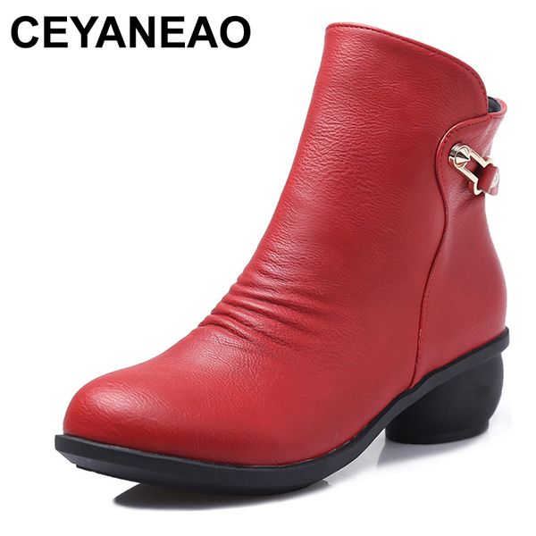 

ceyaneao new pattern 2018 high gang casual non-slip women's boots soft and comfortable women's bootse1036, Black