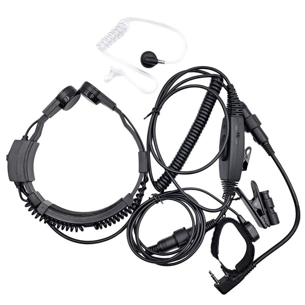 

clip walkie talkie headset earphone mic for 2 pin kenwood radio
