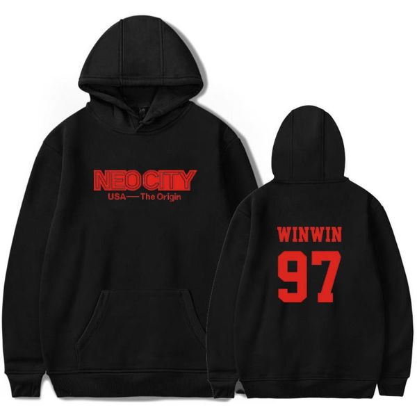 

koop harajuku streetwear nct 127 hoodies korean cute youth hoodies sweatshirts matching clothes for couples plus size new, Black