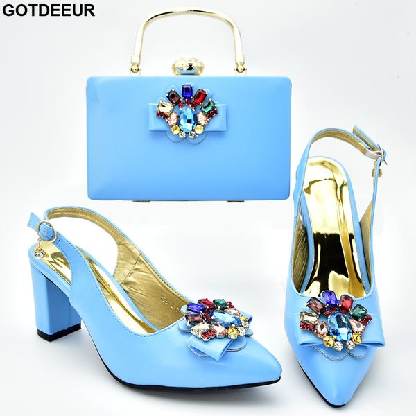 

shoe and bag for nigeria party italian shoe and bag set for party in women rhinestone wedding shoes ladies sandals with heels, Black