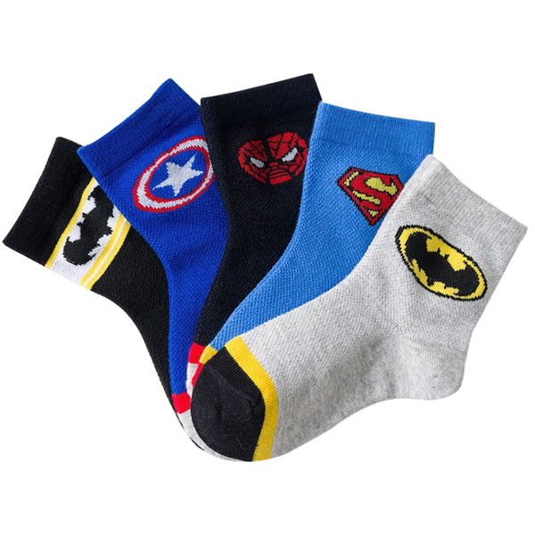 

2020 new spring summer boys socks cotton mesh breathable cool cartoon children socks 1-12 years girls kids socks 5 pairs/lot, Pink;yellow