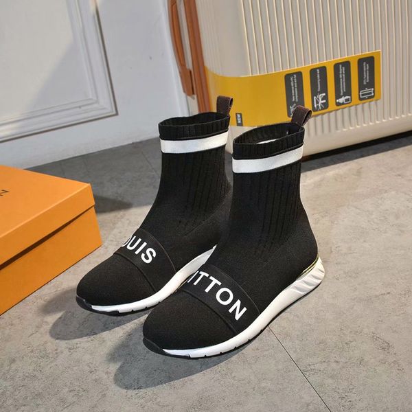 

2019 women de igner luxury peed trainer triple black knit ock hoe men brand fa hion ca ual hoe with box du t bag