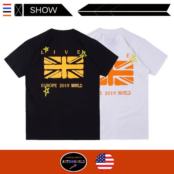 

travis scott astroworld europe tee london rap tour short sleeve t shirt, White;black