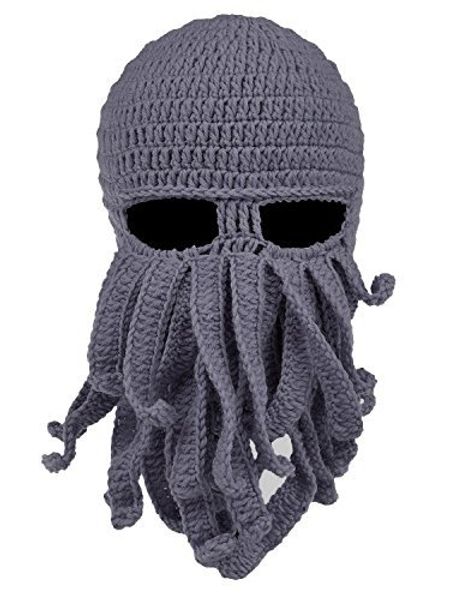 

2018 ocs knitted wool ski face masks event party halloween knitted hat squid cap beanie cool gifts mask, Blue;gray