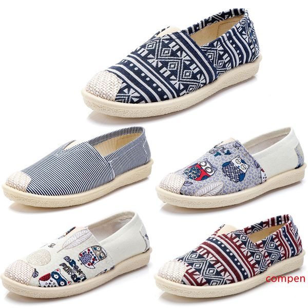 

2020 non-brand vintage women shoes slip on espadrilles chaussures flats casual canvas shoes classic loafers sneakers 35-40 style 3