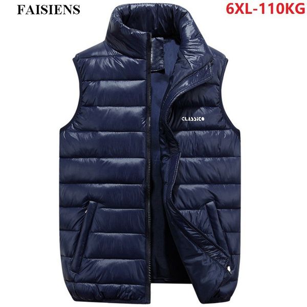 

plus size 5xl 6xl men women vest large winter autumn casual waistcoat cotton black sportwear letter blue red down vest, Black;white