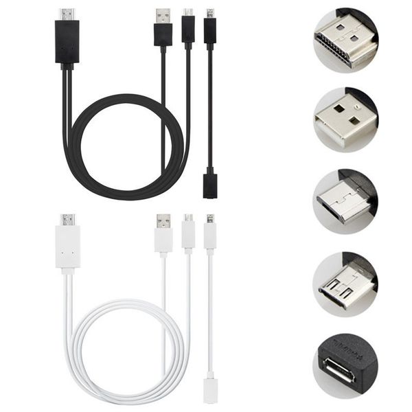 

горячий продавать универсальный телефон android mhl micro usb к hdmi 1080p hd tv cable adapter