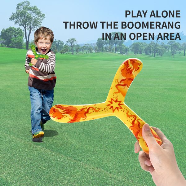 

children sport boomerang toy tri blade boomerang fun summer outdoor beach toy safe and handiness pu abs material colorful 02
