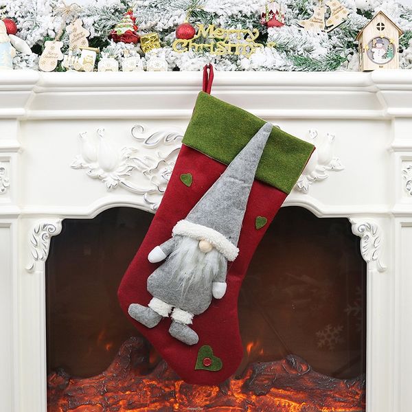 

3d gnome doll decoration christmas stockings holders hanging pendant fireplace holiday season ornaments decorations