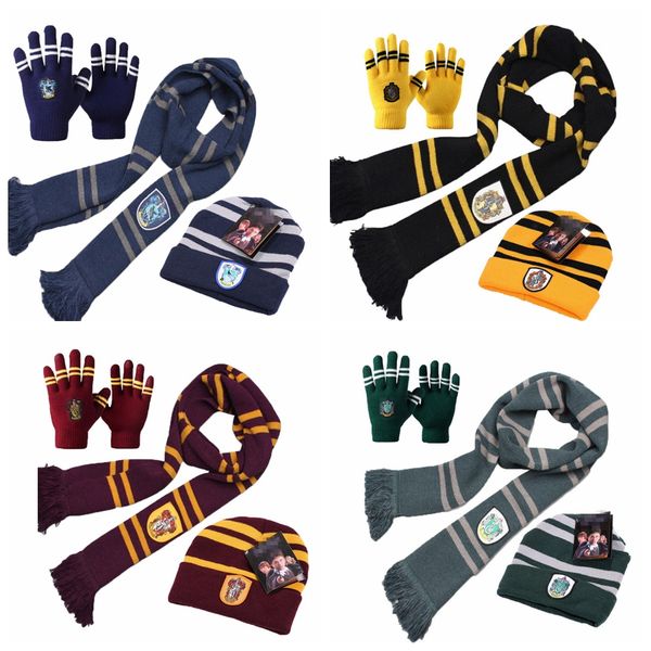 

харри поттер шарф набор мода волшебная школа сенсорные перчатки шляпа набор творческий гриффиндор косплей костюм шарфы cap cap tta1341, Red;brown