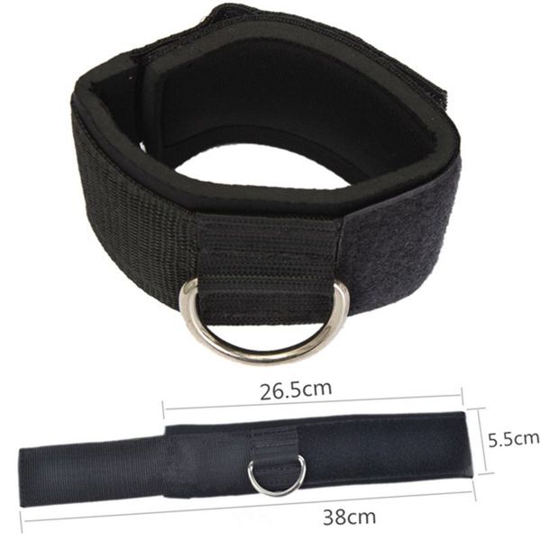 

fitness exercise training equipment d-ring ankle anchor strap belt multi gym cable attachment thigh leg pulley strap lifting