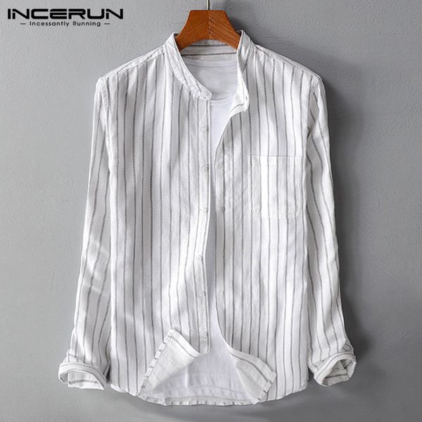 

fashion leisure shirt dress men social shirts striped long sleeve plain loose blouse camisa hombre autumn vacation tee 5xl, White;black