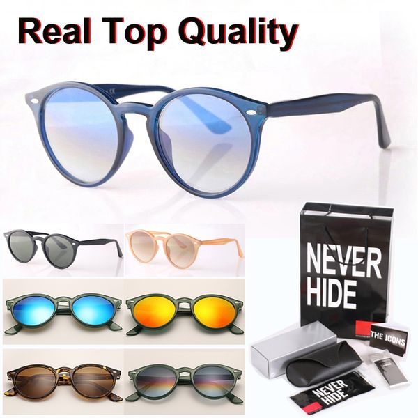 

2180 brand round sunglasses men women metal hinge retro sun glasses uv400 glass lens gafas de sol with original box, accessories, everything, White;black