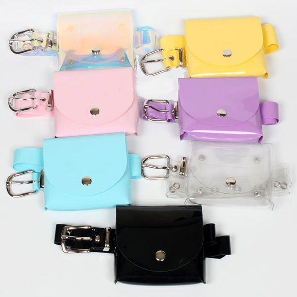 

2018 fashion transparent bags pvc belt jelly bag women waist fanny packs female money phone pouch casual chest pack for women