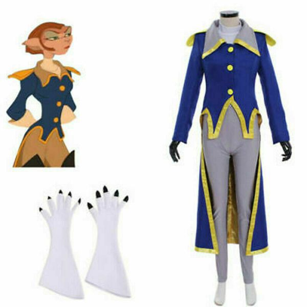 

anime treasure planet captain amelia cosplay costume, Black;red