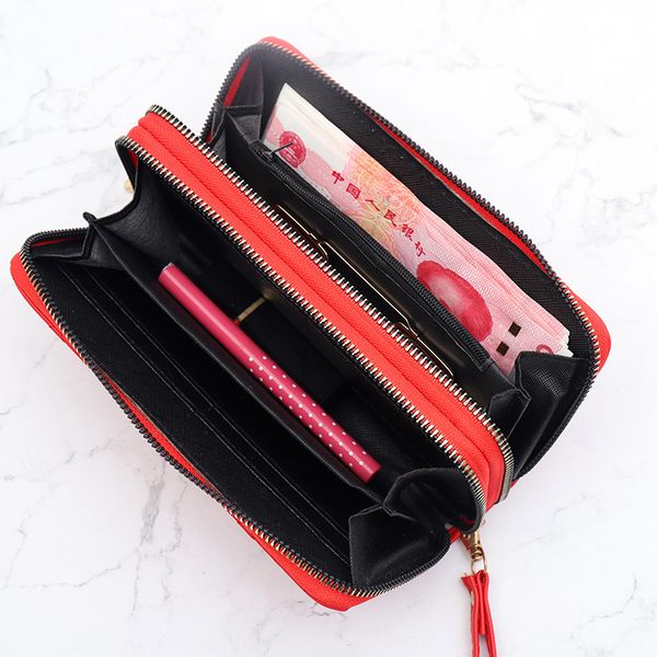 

2020 new women's purse solid color women's handbag large capacity wrist bag