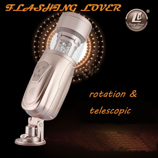 

electric toys automatic flashing lover rotating telescopic retractable t191223 male masturbators machine silicone for men and fmrdx