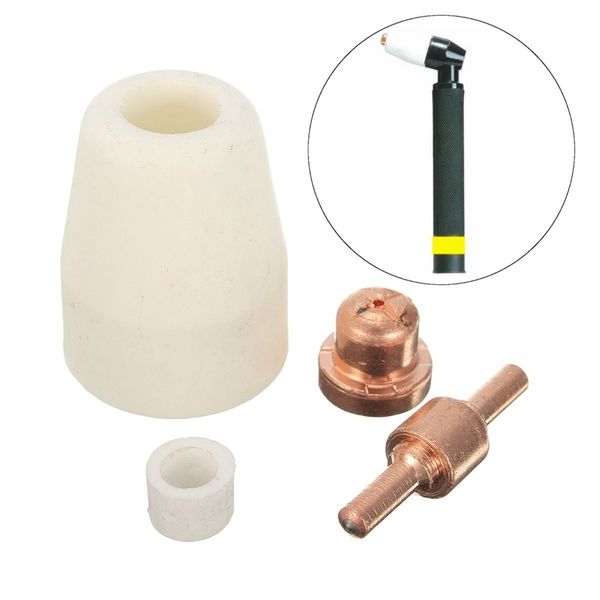 

75pcs plasma cutter accessories for cutter torch consumables kit electrodes tips nozzles fit cut40 cut50 other decorative stickers