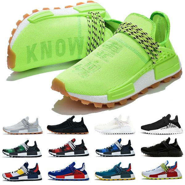 

36 47 nmd human race trail men women running shoes hu pharrell williams runner yellow black white red mens trainers sport sneakers size