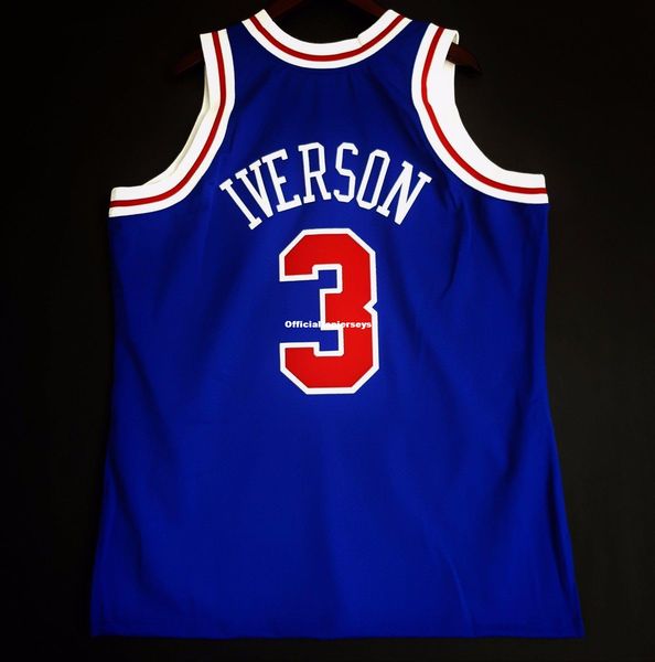 

100% stitched mitchell & ness allen iverson wholesale jersey mens mens vest size xs-6xl stitched basketball jerseys ncaa, Black;blue