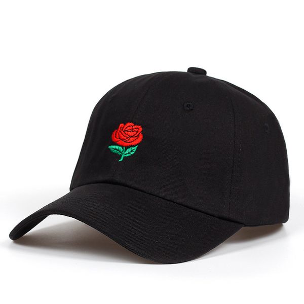 

rose embroidery baseball cap women adjustable snapback cap men cotton rose dad hat hip hop hat caps journey visor caps, Blue;gray
