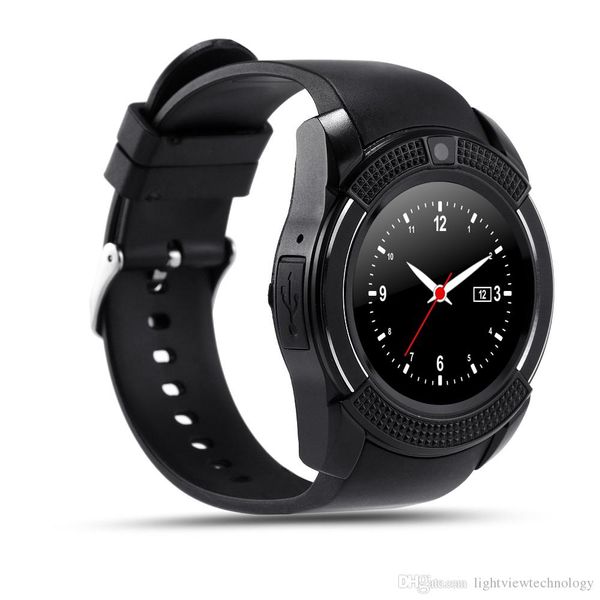 

new arrival 8 colors v8 smart watch phone bluetooth 3.0 ips hd full circle display mtk6261d smartwatch