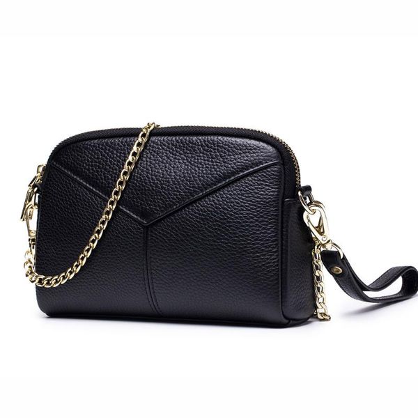 

luosen handbags women's bag genuine leather messenger shoulder bag chain crossbody large purses phone pack