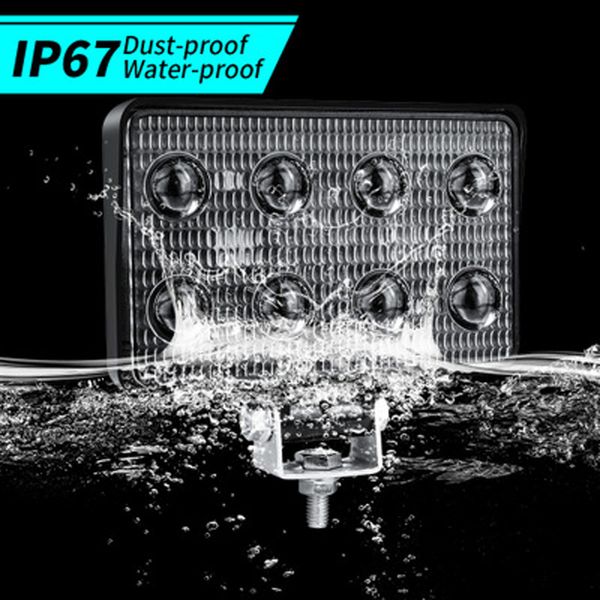 

24w led work driving light car 4wd off-road vehicle ts highlight auxiliary forklift truck ship automobile lights