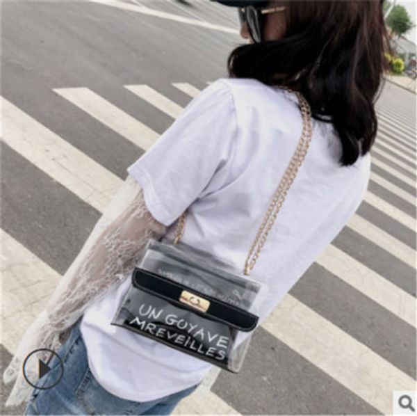 

luxury transparent handbag bag clear jelly purse women clutch plastic tote sweet