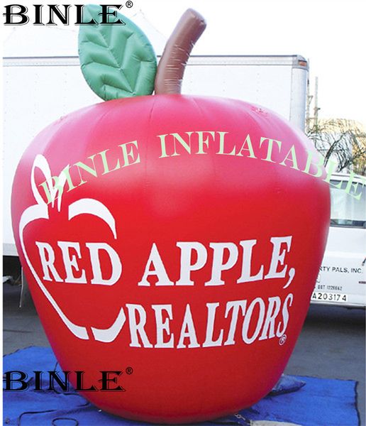 

custom red giant inflatable apple with logo fruit balloon for advertising